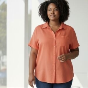 "Como Vintage Blouse (Coral)